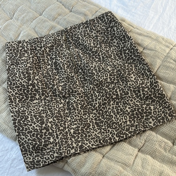 Free People Modern Femme Leopard Print Mini Skirt - Picture 4 of 8